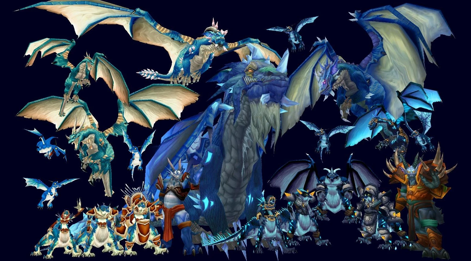 Kalecgos and the rebirth of the Blue Dragonflight (Arygos, his brother sided with Deathwing)